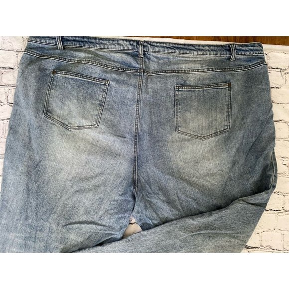 Ellos Womens Plus Size Blue Jeans Size 28‎ Tag 32 Curvy Denim High Rise Straight - Picture 12 of 16